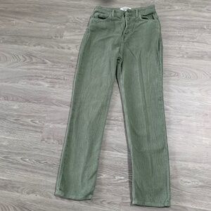 Reformation Cynthia Button Fly High Rise Straight Corduroy Pant